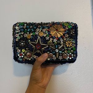 Sequin Free People clutch that acts as crossbody also